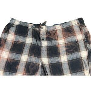 Eddie Bauer XXL Mens Plaid Lounge Pants Bleached Comfy Casual Sleepwear